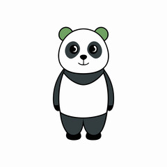 panda cartoon isolate on white
