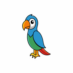 vector illustration of a parrot