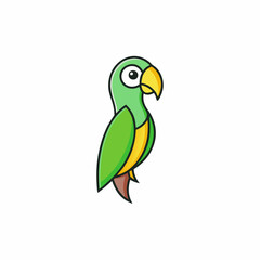 vector illustration of a parrot