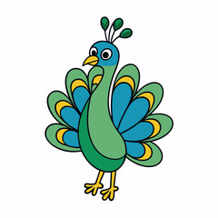 peacock vector illustration