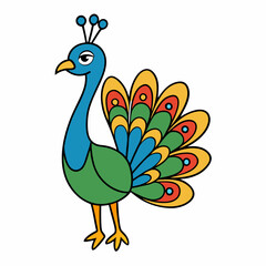 peacock vector illustration