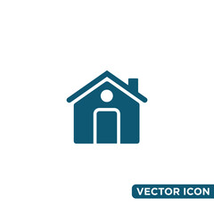 Minimalist Home Icon Design Template 