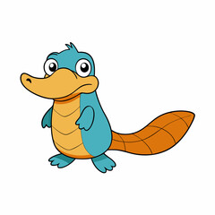 platypus on a white background