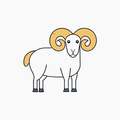 vector illustration of a ram