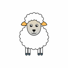  sheep cartoon vector illustration