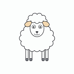  sheep cartoon vector illustration