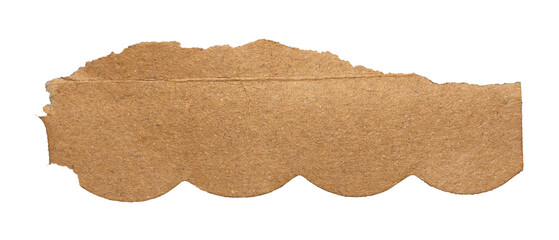 Torn Brown Paper Isolated on Transparent Background, Ripped Kraft Paper Texture, Rough Edge Mockup for Design or Creative Project.
