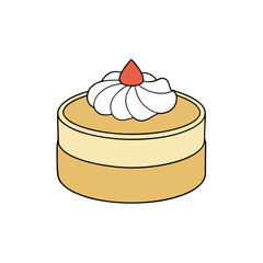 tres leches cake vector illustration