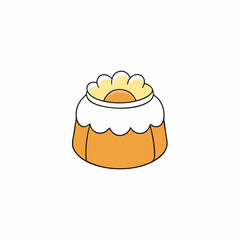 vector illustration of angel food cake
