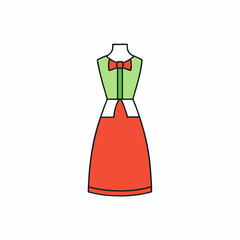 vector illustration of a cocktail dress