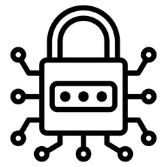 Digital Lock Icon