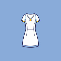 vector illustration of a mini dress