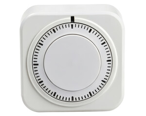 White round mechanical timer on a transparent background