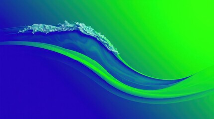 Abstract blue green wave design, vibrant background, fluidity concept, website banner