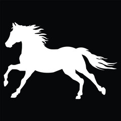 horse silhouette vector