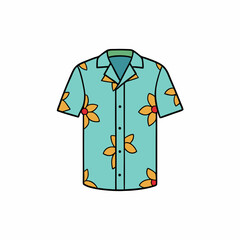 hawaiian shirt vector illustration