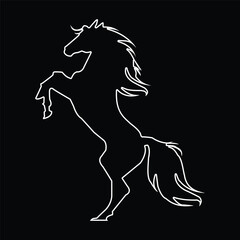 silhouette of a horse