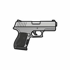 glock 26 gun isolated on white