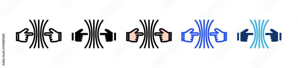 Poster resilience icon set with multiple style collection