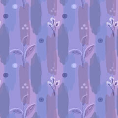 Seamless watercolor floral pattern in pastel colors.