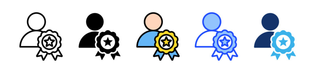 Reputation Icon Set With Multiple Style Collection