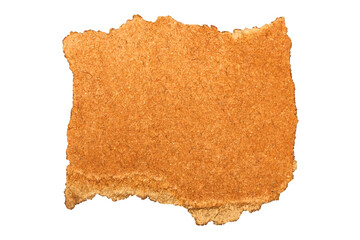 Obraz premium Torn Brown Paper Isolated on Transparent Background, Ripped Kraft Paper Texture, Rough Edge Mockup for Design or Creative Project.