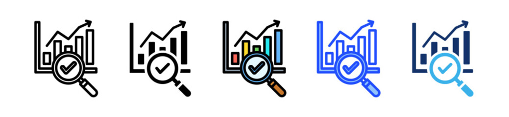 Analysis Icon Set With Multiple Style Collection
