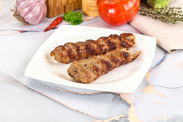Beef kebab minced meat shashlik