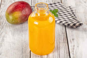 Sweet cold tropical mango juice