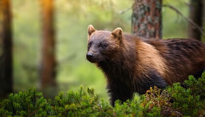 wolverine in the forest