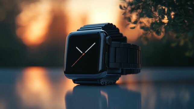 Smartwatch Sunset: Black Metal Band