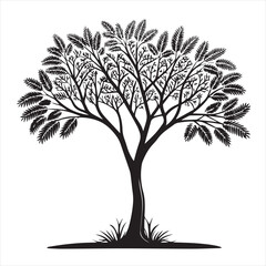 Obraz premium tree silhouette vector