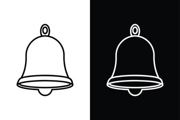 Bell icon vector on White Background ,Vector Art Illustration on white background.