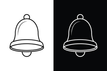 Bell icon vector on White Background ,Vector Art Illustration on white background.