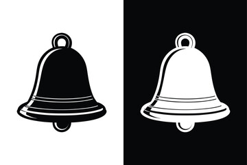 Bell icon vector on White Background ,Vector Art Illustration on white background.