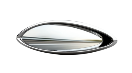 Rearview mirror of car isolated on white background 
