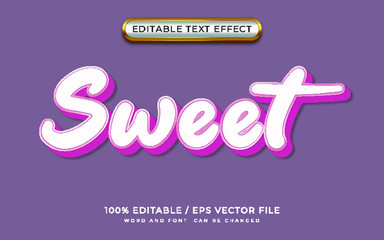 Sweet Cartoon Editable Text Effect