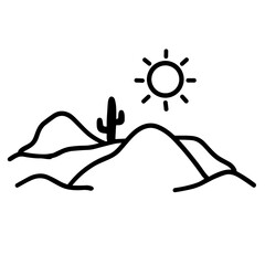 Desert icon illustration