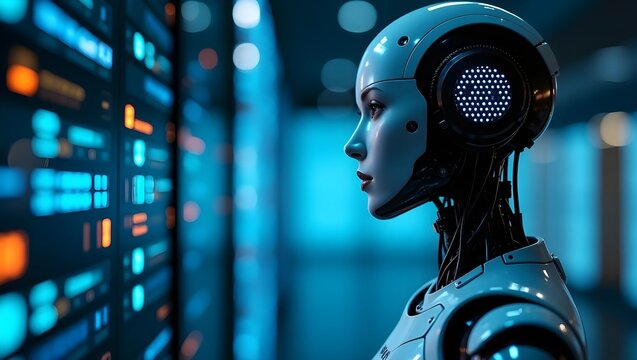 Sleek Digital Efficiency: Robotic Process Automation with AI Bots in Action