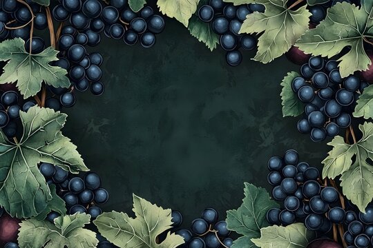 Sip into style with this grape-laden frame, perfect for your wine soirée's sweet invitation!