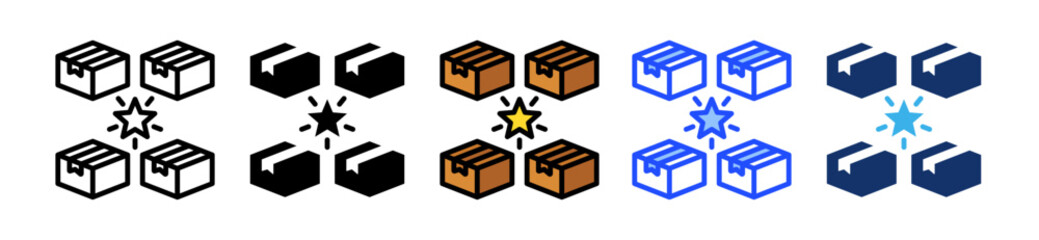 Product Differentiation Icon Set With Multiple Style Collection