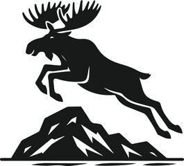 silhouette of a moose