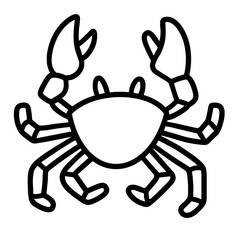 crab on white background