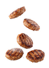 Obraz premium grilled burger patties scattered