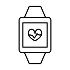 smartwatch line icon