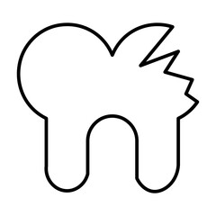 tooth.cavity line icon