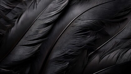 black feathers close up of black textured surface