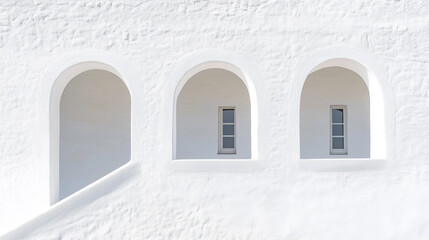 white window in a white wall