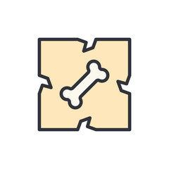 Fossil colored icons, minimalist vector illustration ,simple transparent graphic element .Isolated on white background