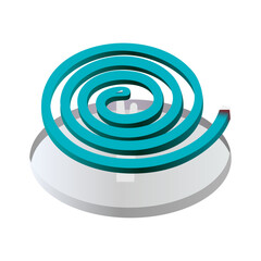 シンプルな蚊取り線香のイラスト